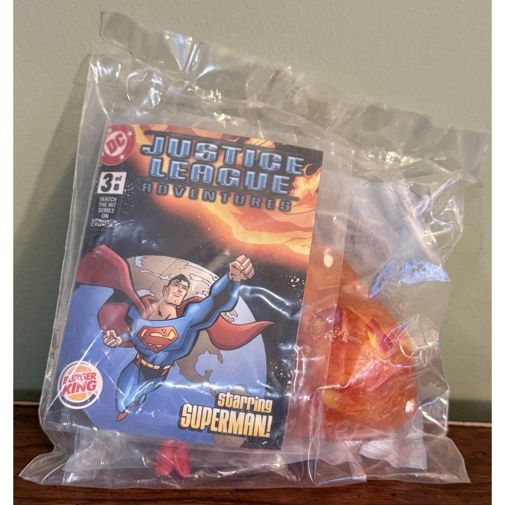 2003 DC Justice League Burger King Kids Meal‎ Toy - Superman #3 NIP
